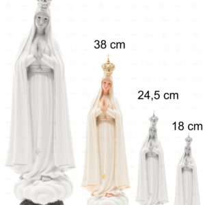 Estatua Virgen en resina Peregrina alta calidad